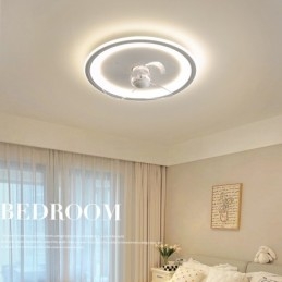 Ventilatore rotondo nordico ultra sottile silenzioso invisibile dimmerabile da incasso con protezione completa degli occhi