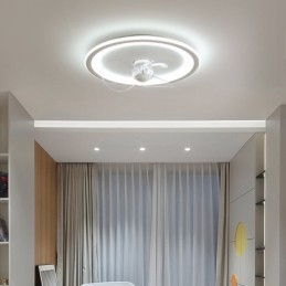 Ventilatore rotondo nordico ultra sottile silenzioso invisibile dimmerabile da incasso con protezione completa degli occhi
