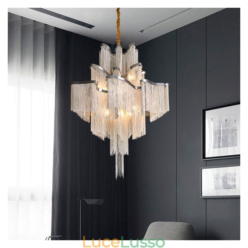 Lampadario di design Tassels Extra Large Size Lampada a sospensione da soffitto