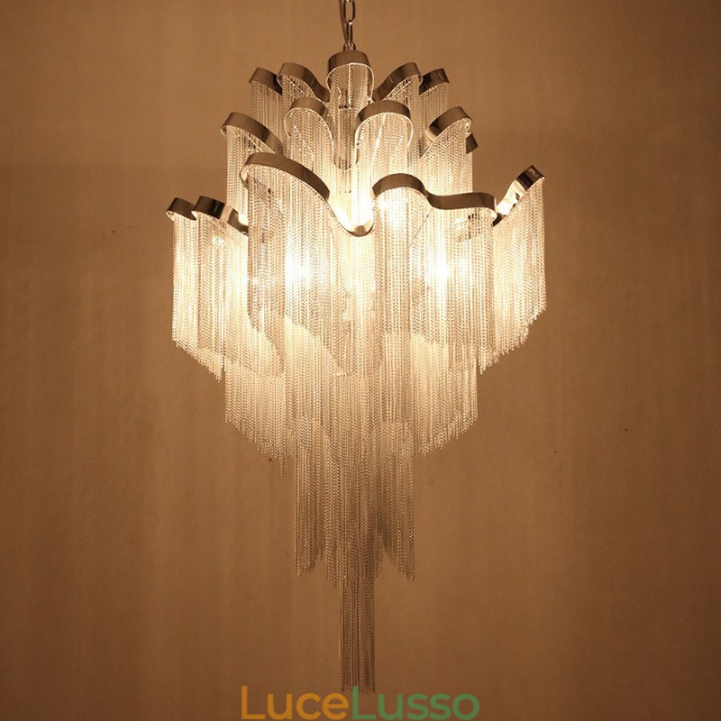 Lampadario di design Tassels Extra Large Size Lampada a sospensione da soffitto