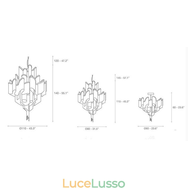 Lampadario di design Tassels Extra Large Size Lampada a sospensione da soffitto