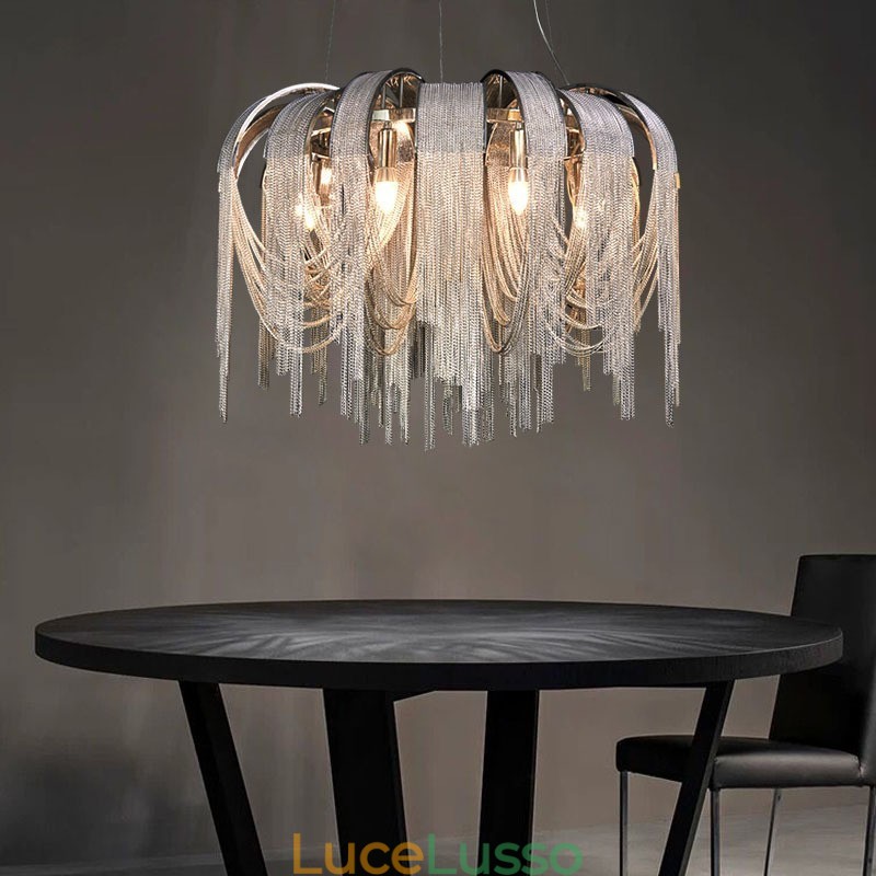 Lampadario di design Tassels Extra Large Size Lampada a sospensione da soffitto