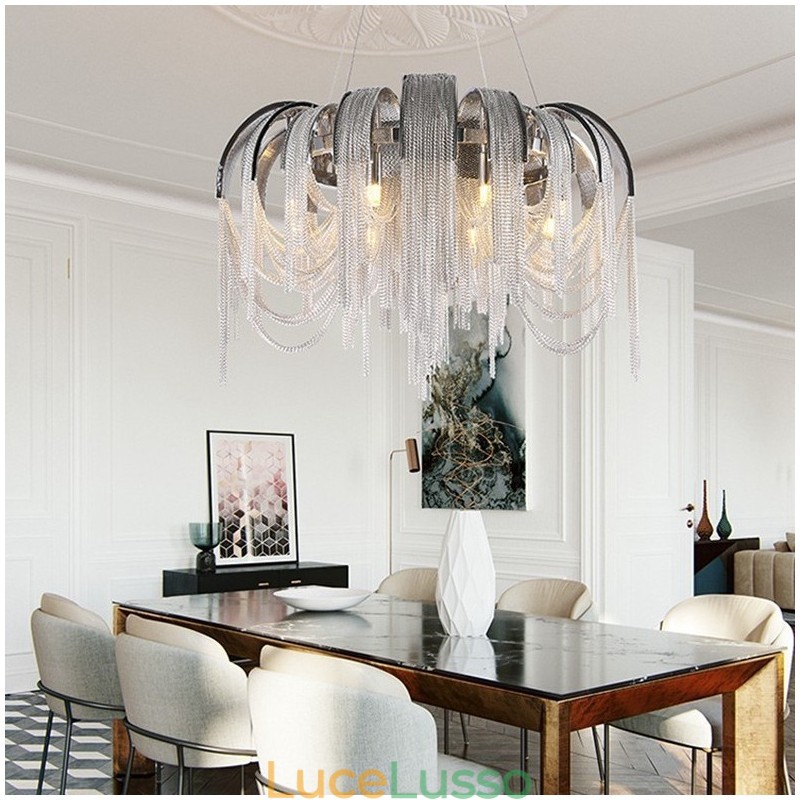 Lampadario di design Tassels Extra Large Size Lampada a sospensione da soffitto