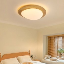 Lampada da soffitto con ciottoli di legno nordico con protezione degli occhi a spettro completo dimmerabile
