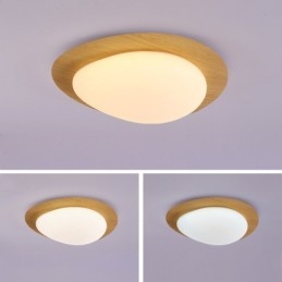 Lampada da soffitto con ciottoli di legno nordico con protezione degli occhi a spettro completo dimmerabile