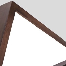 Lampada da soffitto in legno di noce nero quadrato a due livelli, moderna, contemporanea, in stile nordico, da montare a filo, utilizzabile anche come applique