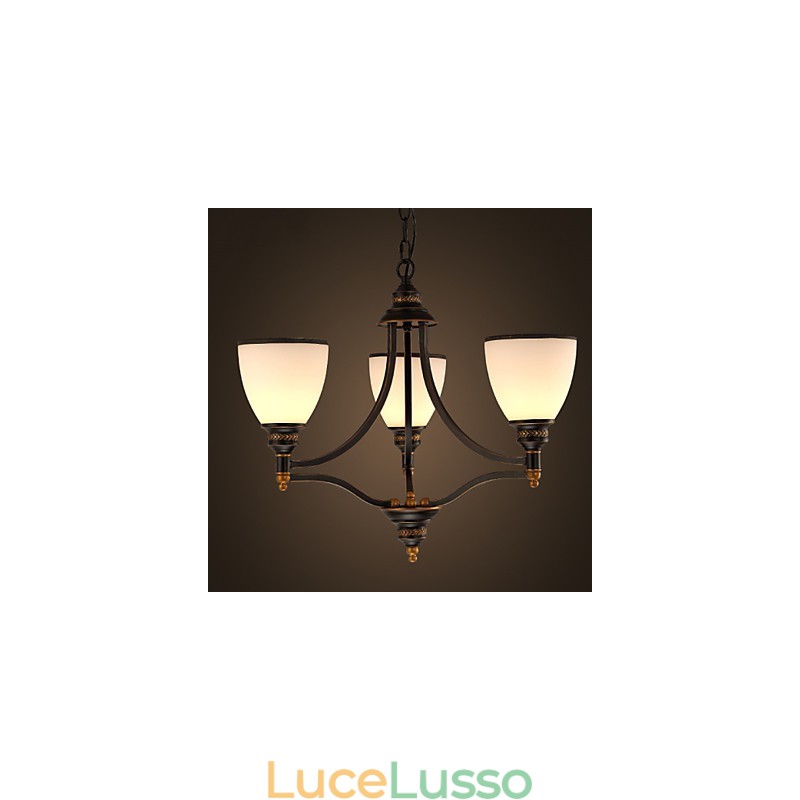 Lampade da soffitto minimaliste retrò Lampade da soffitto in vetro in stile europeo Lampada