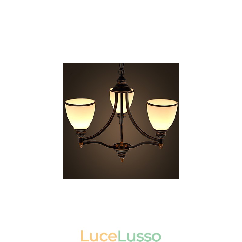 Lampade da soffitto minimaliste retrò Lampade da soffitto in vetro in stile europeo Lampada