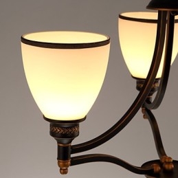 Lampade da soffitto minimaliste retrò Lampade da soffitto in vetro in stile europeo Lampada