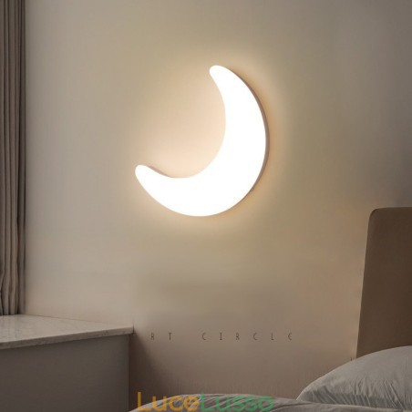 Applique da parete per bambini a forma di luna nordica da 20 W, luci da soffitto Applique da parete per bambini a forma di luna nordica da 20 W, luci da soffitto