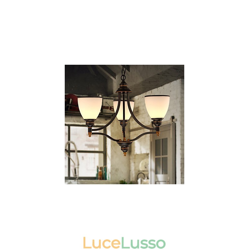 Lampade da soffitto minimaliste retrò Lampade da soffitto in vetro in stile europeo Lampada