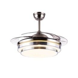 Lampada moderna per ventilatore da soffitto, lama in ABS, illuminazione acrilica