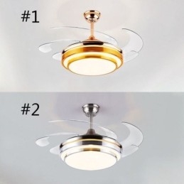 Lampada moderna per ventilatore da soffitto, lama in ABS, illuminazione acrilica