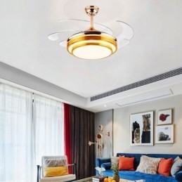 Lampada moderna per ventilatore da soffitto, lama in ABS, illuminazione acrilica