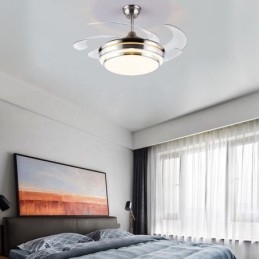 Lampada moderna per ventilatore da soffitto, lama in ABS, illuminazione acrilica
