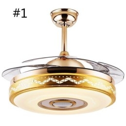Ventilatore da soffitto elettrico moderno con luce inverter
