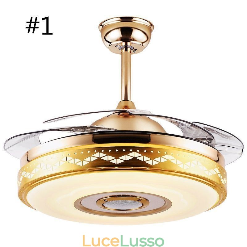 Ventilatore da soffitto elettrico moderno con luce inverter