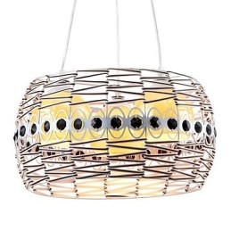 Lampada a sospensione in rattan Art Lampada a sospensione intrecciata a mano