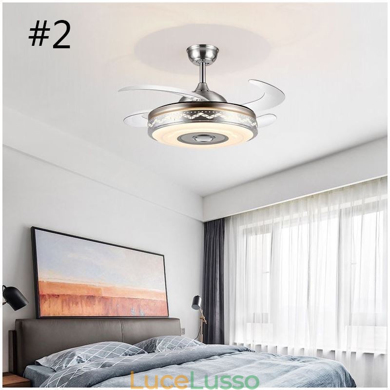 Ventilatore da soffitto elettrico moderno con luce inverter