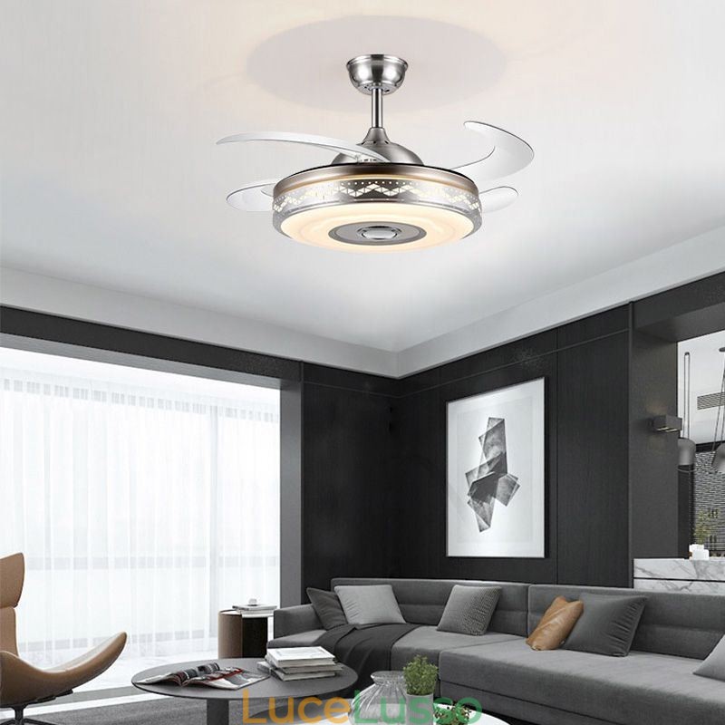 Ventilatore da soffitto elettrico moderno con luce inverter