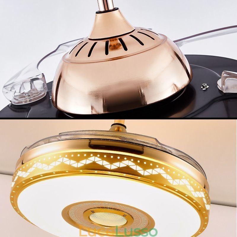 Ventilatore da soffitto elettrico moderno con luce inverter