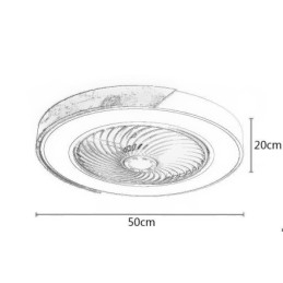 Ventilatore da soffitto intelligente con luci, telecomando, lampada decorativa