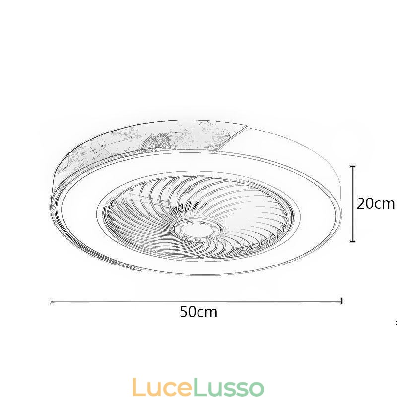 Ventilatore da soffitto intelligente con luci, telecomando, lampada decorativa