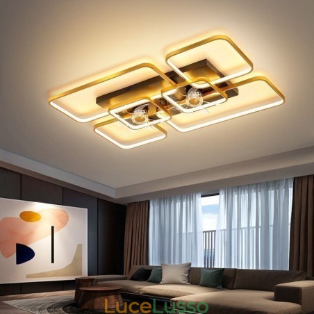 Ventilatore da soffitto con luci Decor Ventilatore Lampada in acrilico Ventilatore da soffitto con luci Decor Ventilatore Lampada in acrilico