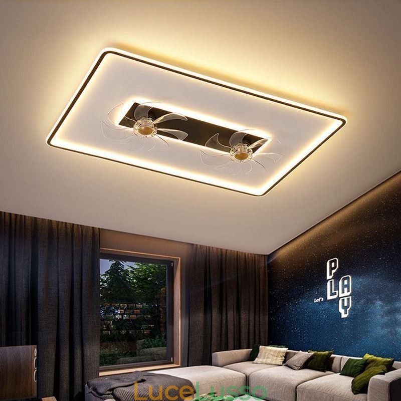 Ventilatore da soffitto con luci Decor Ventilatore Lampada in acrilico
