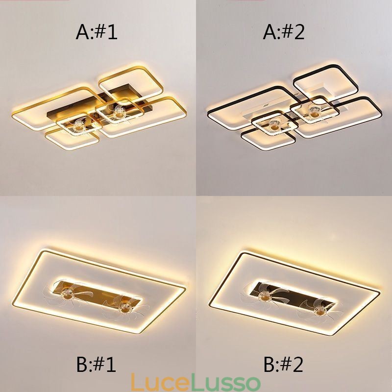 Ventilatore da soffitto con luci Decor Ventilatore Lampada in acrilico