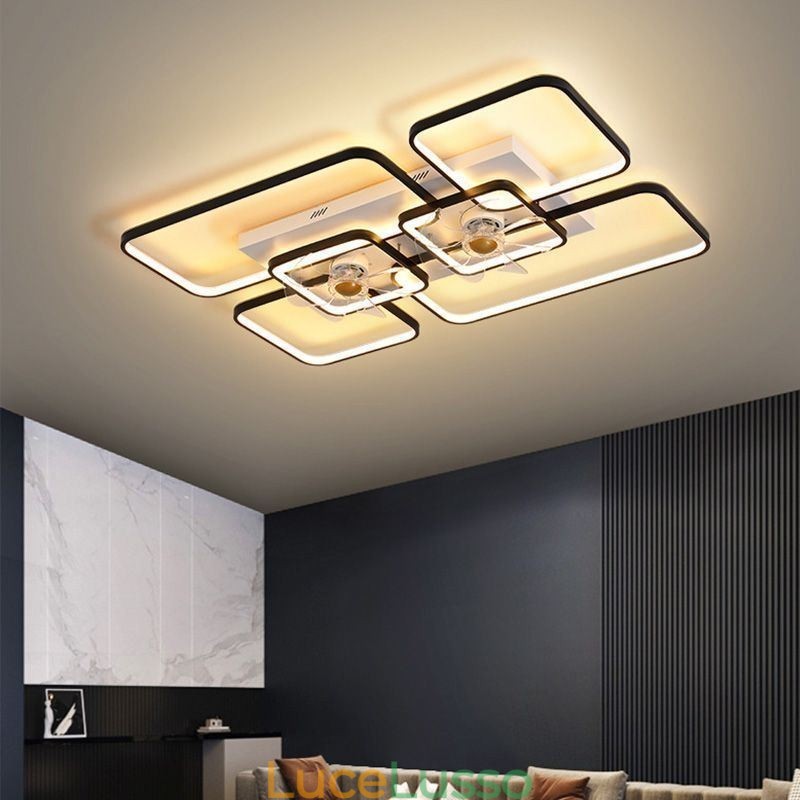 Ventilatore da soffitto con luci Decor Ventilatore Lampada in acrilico
