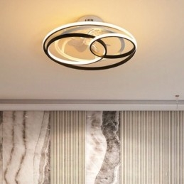 Moderne luci da soffitto Circle Rings Designer Ventilatore da soffitto