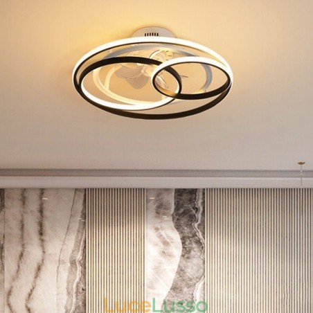 Moderne luci da soffitto Circle Rings Designer Ventilatore da soffitto Moderne luci da soffitto Circle Rings Designer Ventilatore da soffitto