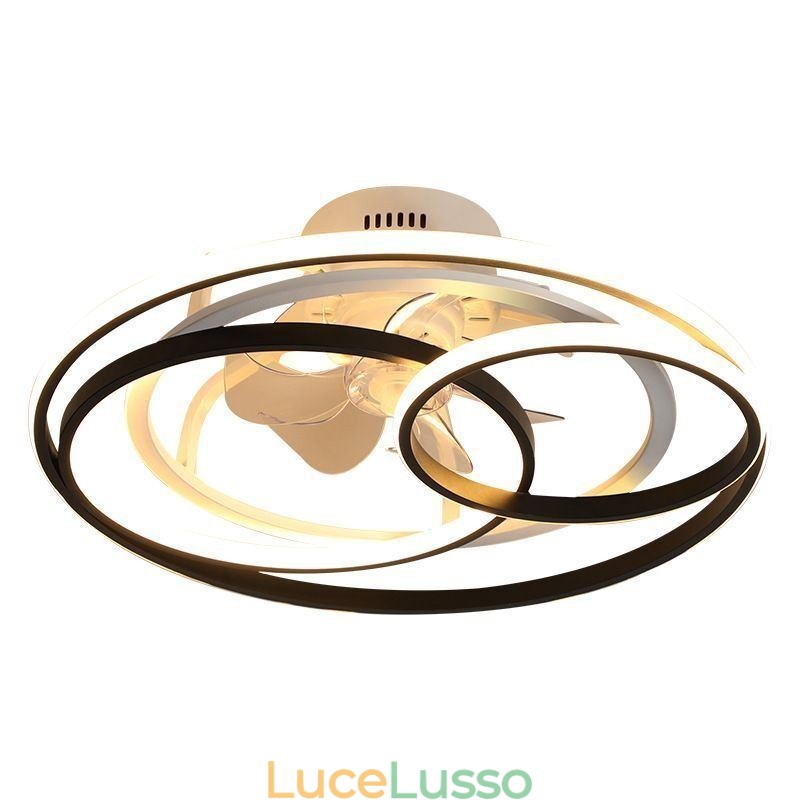 Moderne luci da soffitto Circle Rings Designer Ventilatore da soffitto