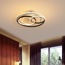 Moderne luci da soffitto Circle Rings Designer Ventilatore da soffitto