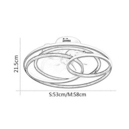 Moderne luci da soffitto Circle Rings Designer Ventilatore da soffitto