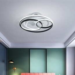 Moderne luci da soffitto Circle Rings Designer Ventilatore da soffitto