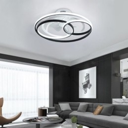 Moderne luci da soffitto Circle Rings Designer Ventilatore da soffitto