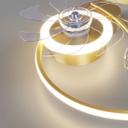 Ventilatore da soffitto con luci Lampada decorativa Ventilatore in acrilico