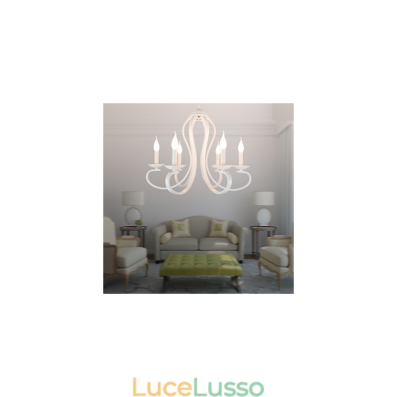 Lampadario moderno tradizionale retrò country metallo