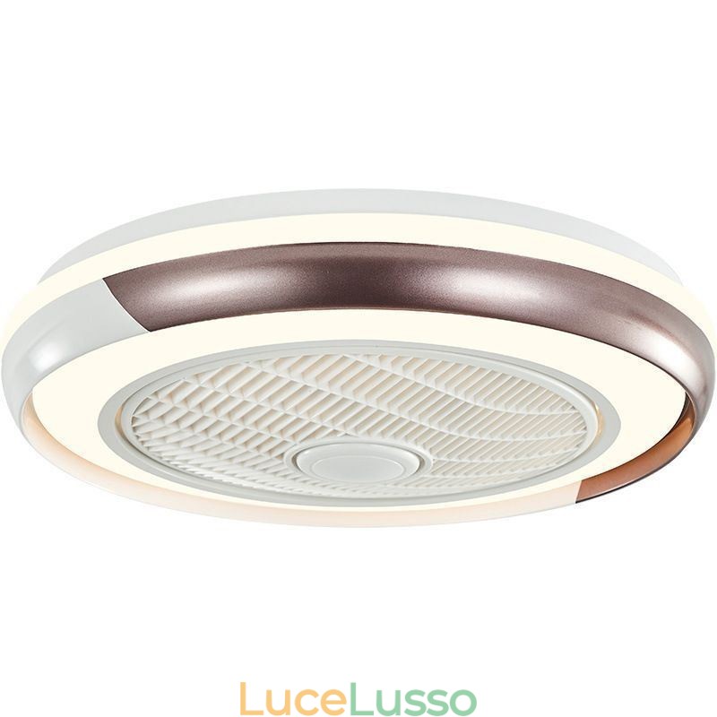 Moderne luci per ventilatori da soffitto Lampada da soffitto rotonda in acrilico con telecomando