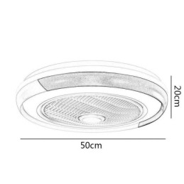 Moderne luci per ventilatori da soffitto Lampada da soffitto rotonda in acrilico con telecomando