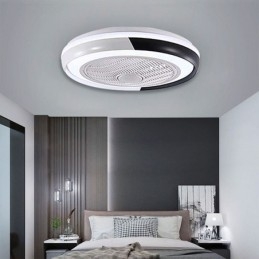 Moderne luci per ventilatori da soffitto Lampada da soffitto rotonda in acrilico con telecomando