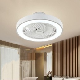 Moderne luci per ventilatori da soffitto con telecomando Lampada da soffitto rotonda in acrilico