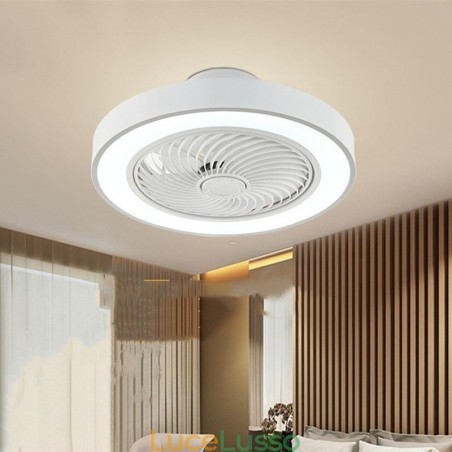Moderne luci per ventilatori da soffitto con telecomando Lampada da soffitto rotonda in acrilico Moderne luci per ventilatori da soffitto con telecomando Lampada da soffitto rotonda in acrilico