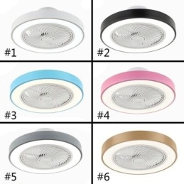 Moderne luci per ventilatori da soffitto con telecomando Lampada da soffitto rotonda in acrilico