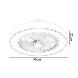 Moderne luci per ventilatori da soffitto con telecomando Lampada da soffitto rotonda in acrilico