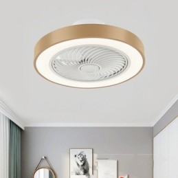 Moderne luci per ventilatori da soffitto con telecomando Lampada da soffitto rotonda in acrilico
