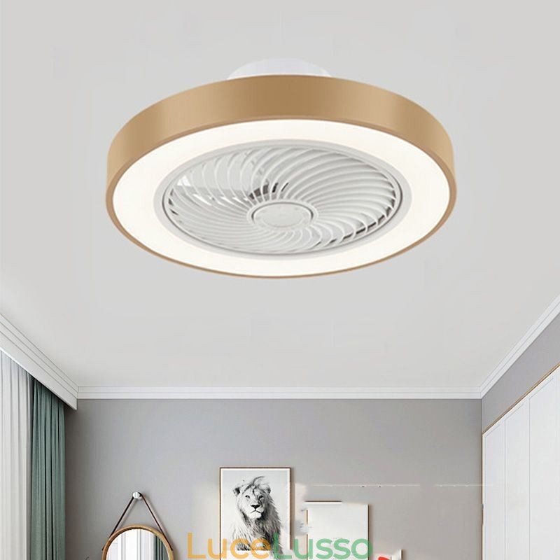 Moderne luci per ventilatori da soffitto con telecomando Lampada da soffitto rotonda in acrilico