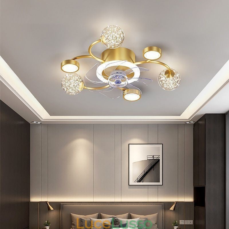 Lampadario creativo a soffitto con ventilatore